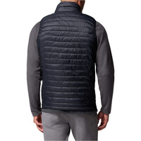Columbia chaleco outdoor hombre POWDER PASS HYBRID NEGRO vista trasera
