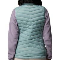 Columbia chaleco outdoor mujer POWDER PASS HYBRID AZUL vista trasera
