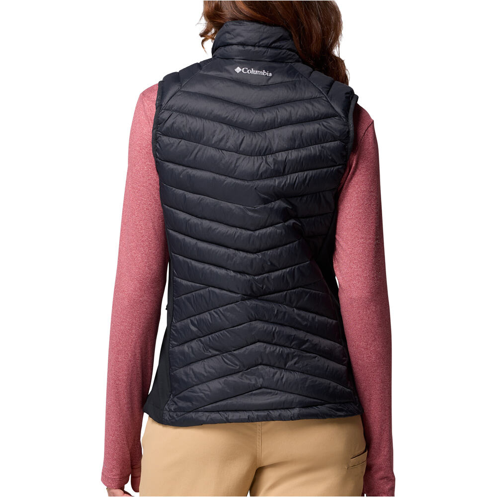 Columbia chaleco outdoor mujer POWDER PASS III NEGRO vista trasera