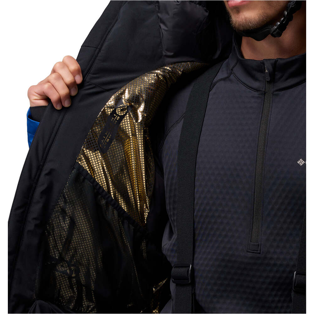 Columbia chaqueta esquí hombre GLACIER RIDGE DOWN AZUL vista detalle