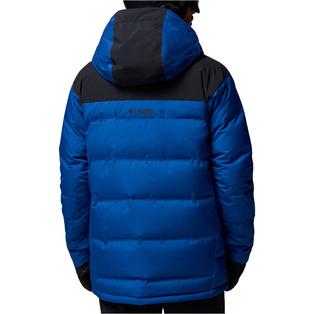Columbia chaqueta esquí hombre GLACIER RIDGE DOWN AZUL vista trasera