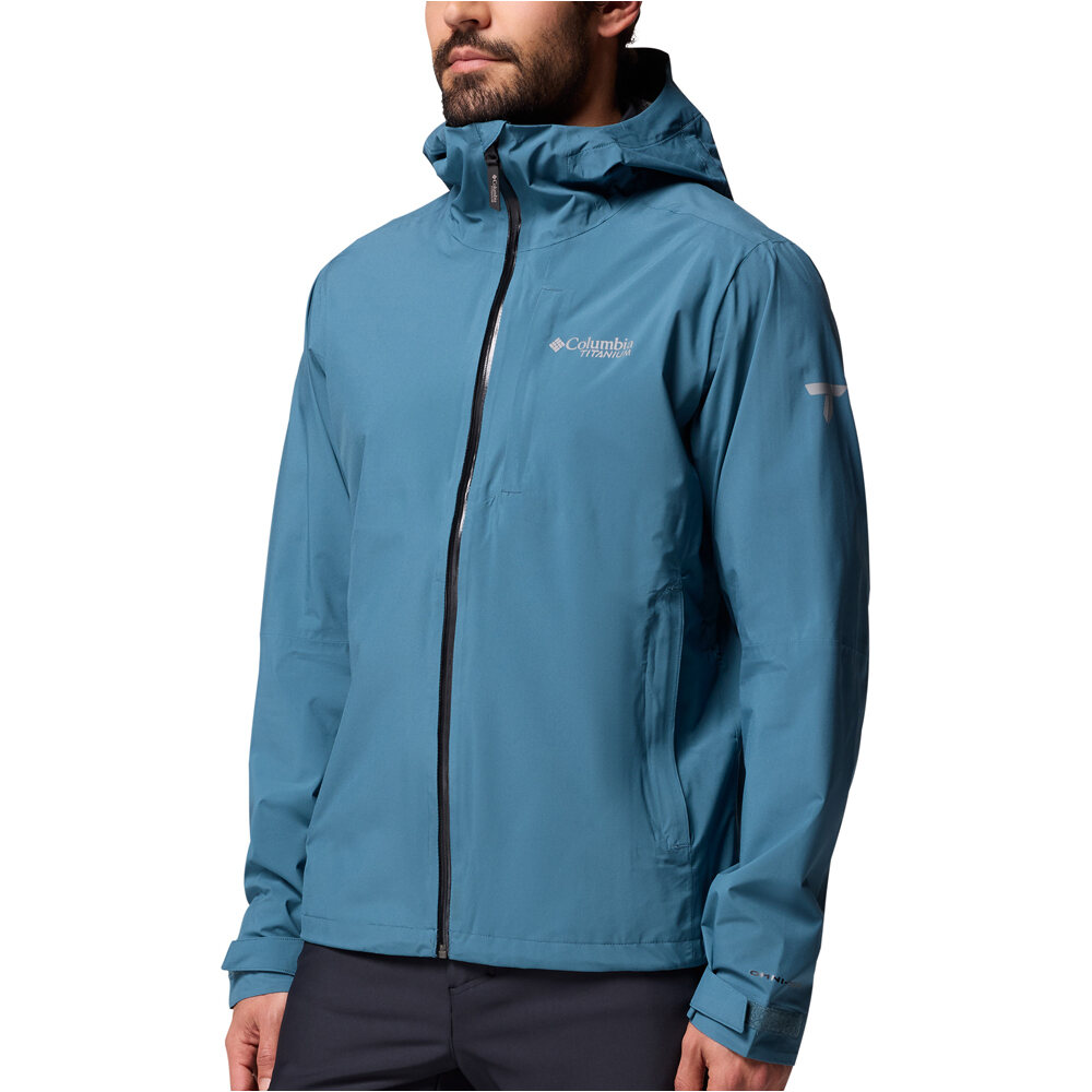 Columbia chaqueta impermeable hombre AMPLI-DRY II AZUL vista detalle