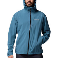 Columbia chaqueta impermeable hombre AMPLI-DRY II AZUL vista frontal