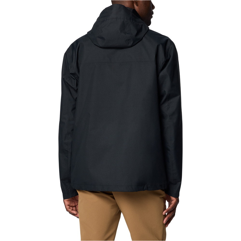 Columbia chaqueta impermeable hombre HIKEBOUND II NEGRO vista trasera