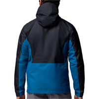 Columbia chaqueta impermeable hombre POURING ADVENTURE III NEGRO vista trasera