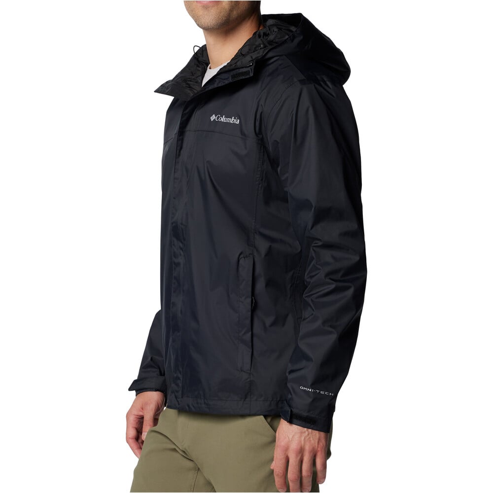 Columbia chaqueta impermeable hombre WATERLIGHT II NEGRO vista detalle