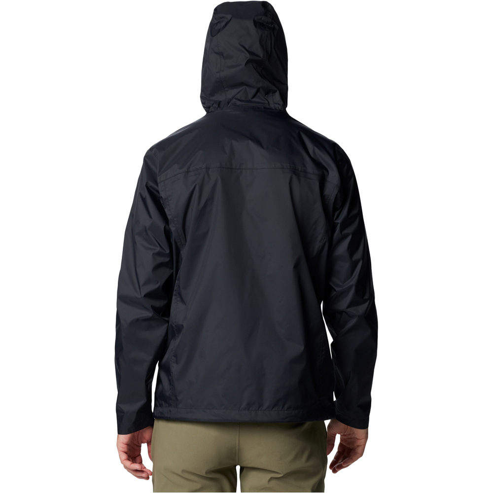 Columbia chaqueta impermeable hombre WATERLIGHT II NEGRO vista trasera