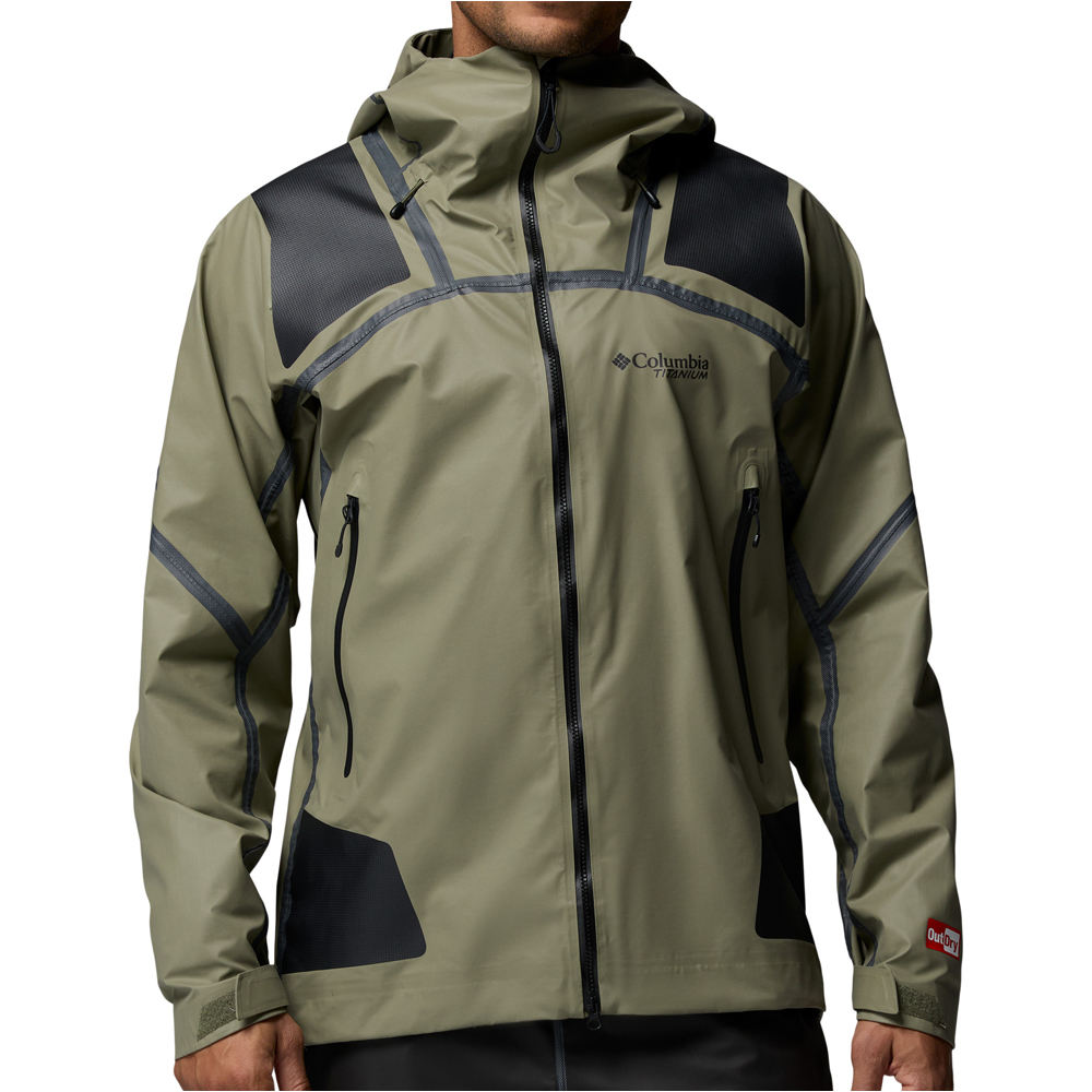 Columbia chaqueta impermeable hombre WHISTLER PEAK VERDE vista frontal