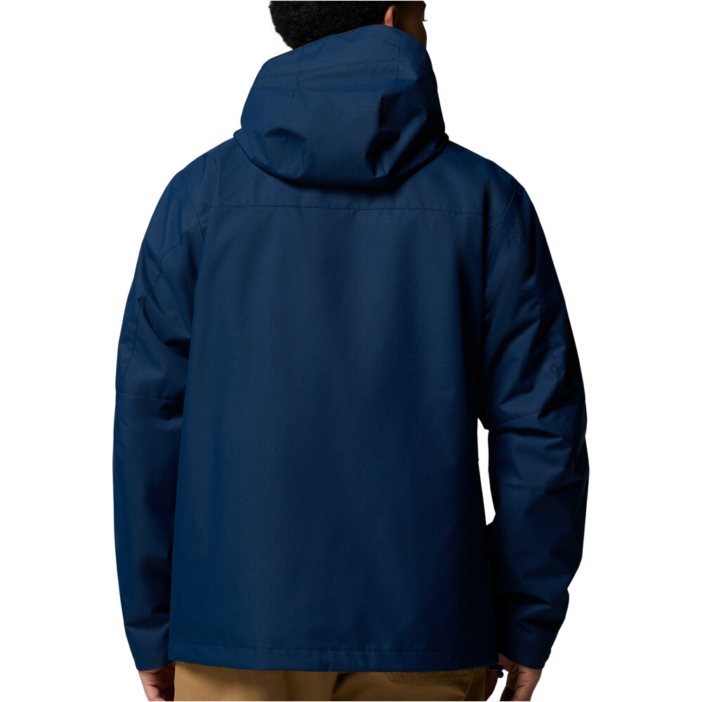 Columbia chaqueta impermeable insulada hombre HIKEBOUND II INTERCHANGE AZUL vista trasera