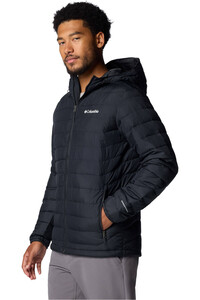 Columbia chaqueta impermeable insulada hombre POWDER LITE II NEGRO vista detalle