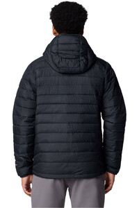 Columbia chaqueta impermeable insulada hombre POWDER LITE II NEGRO vista trasera