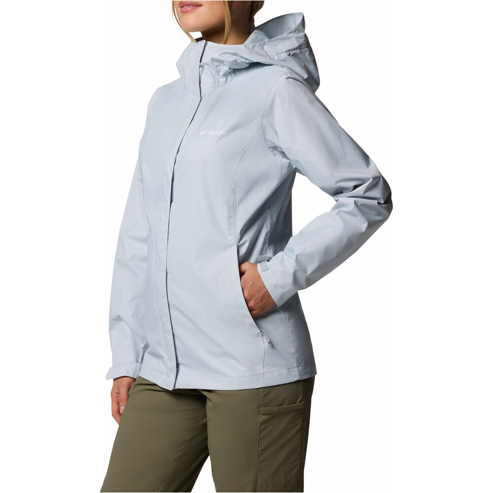 Columbia chaqueta impermeable mujer ARCADIA II GRIS vista detalle