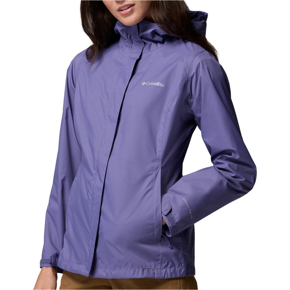 Columbia chaqueta impermeable mujer ARCADIA II MORADO vista detalle