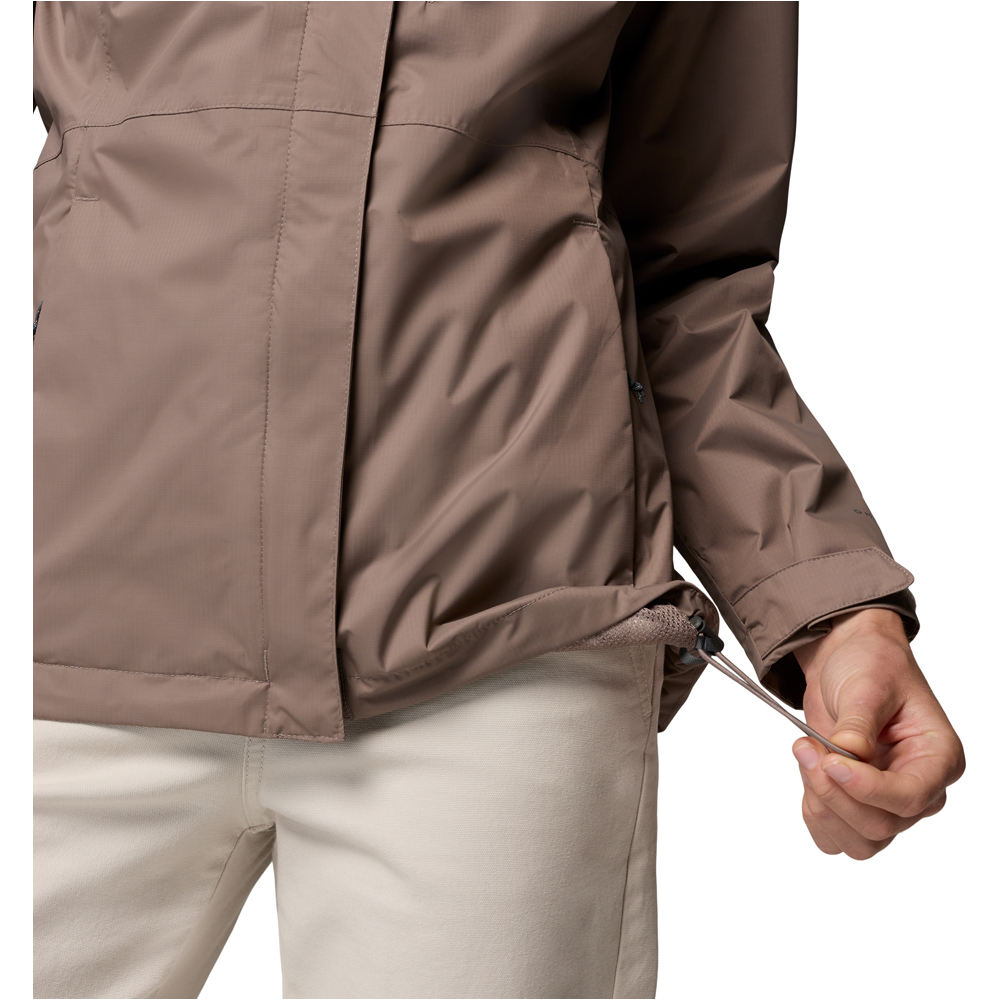 Columbia chaqueta impermeable mujer POURING ADVENTURE III MARRON 07