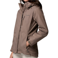 Columbia chaqueta impermeable mujer POURING ADVENTURE III MARRON vista detalle