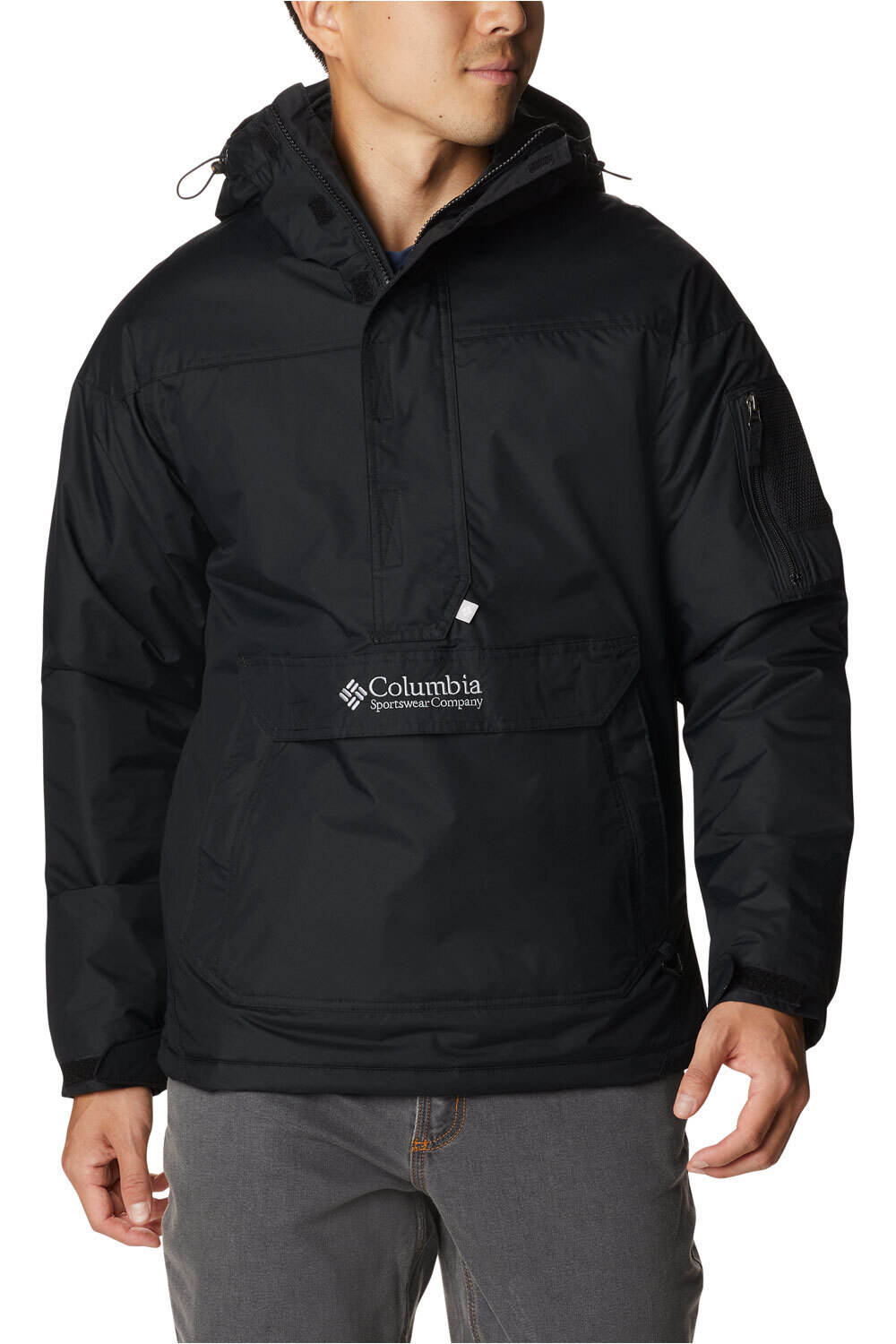 Columbia chaqueta outdoor hombre CHALLENGER II NEGRO vista frontal