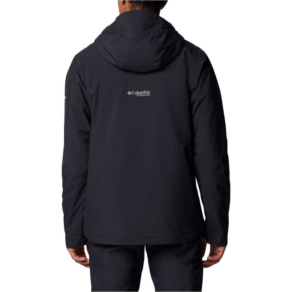 Columbia chaqueta outdoor hombre EXPLORER'S EDGE II NEGRO vista trasera