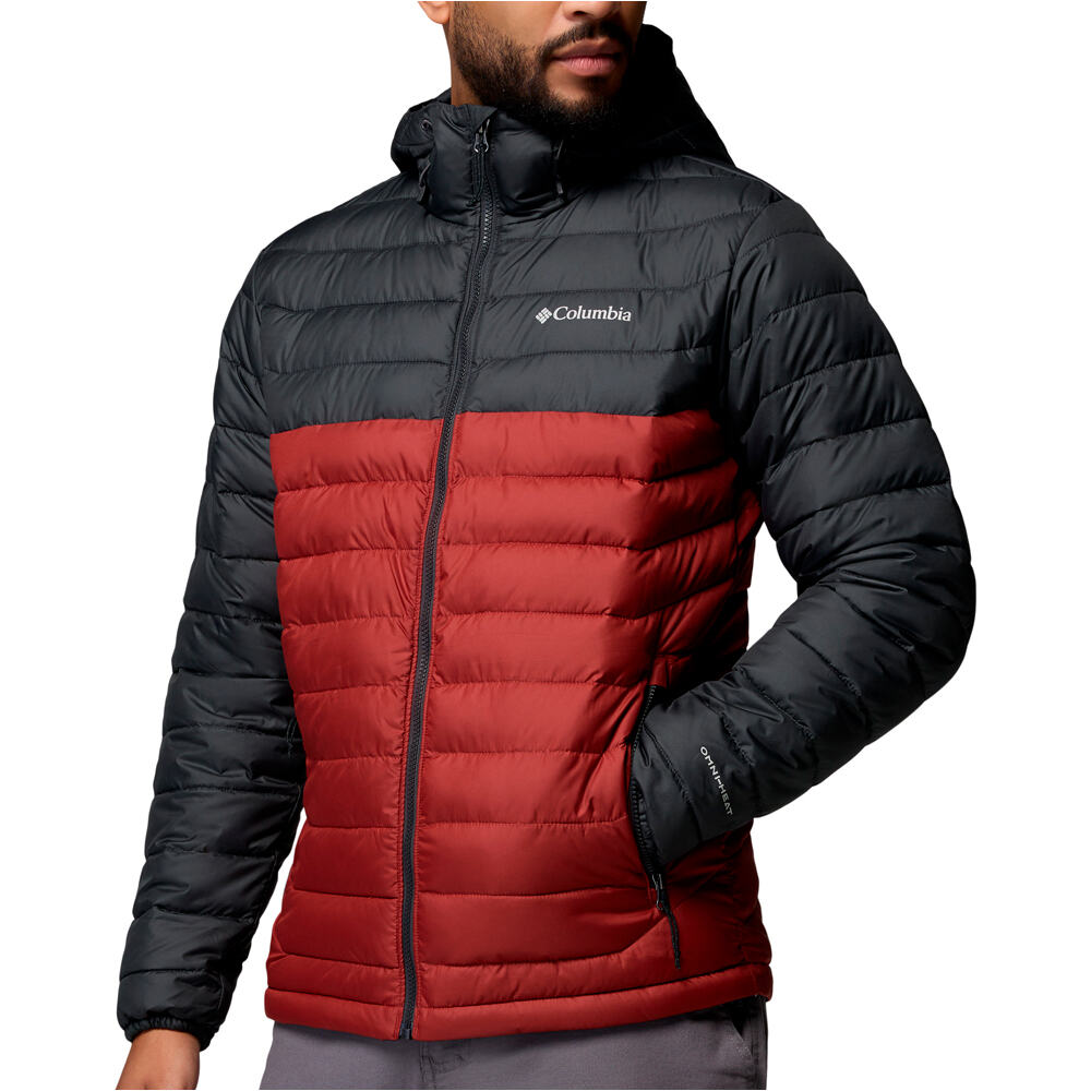 Columbia chaqueta outdoor hombre POWDER LITE II ROJO vista detalle