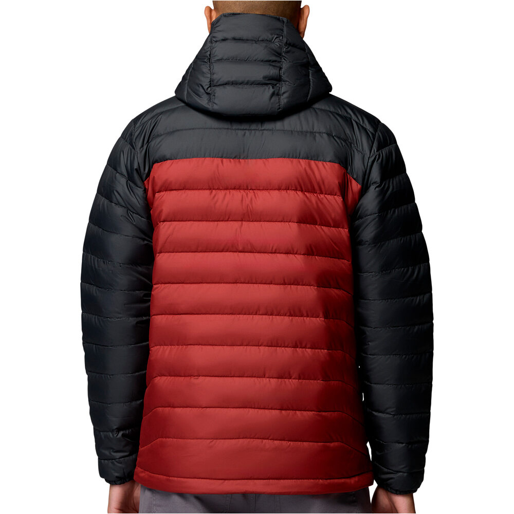 Columbia chaqueta outdoor hombre POWDER LITE II ROJO vista trasera