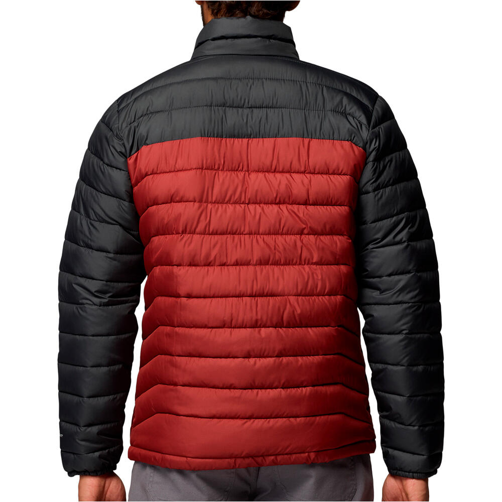 Columbia chaqueta outdoor hombre POWDER LITE II ROJO vista trasera