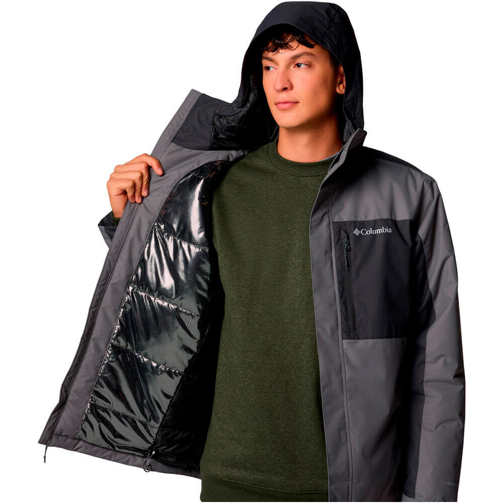 Columbia chaqueta outdoor hombre TIPTON PEAK III GRIS vista detalle