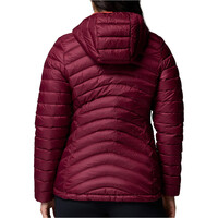 Columbia chaqueta outdoor mujer CORELITE DOWN ROJO vista trasera