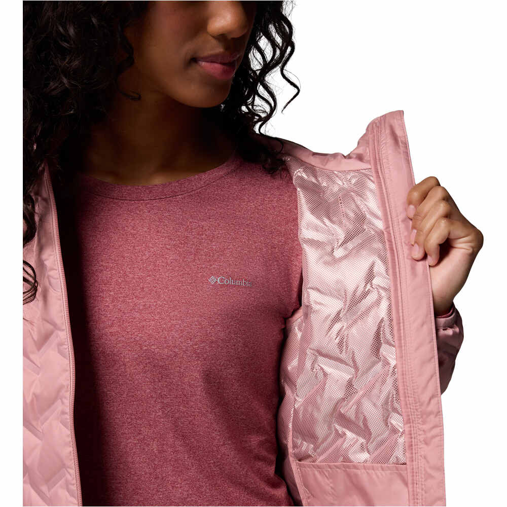 Columbia chaqueta outdoor mujer DELTA RIDGE II DOWN ROSA vista detalle