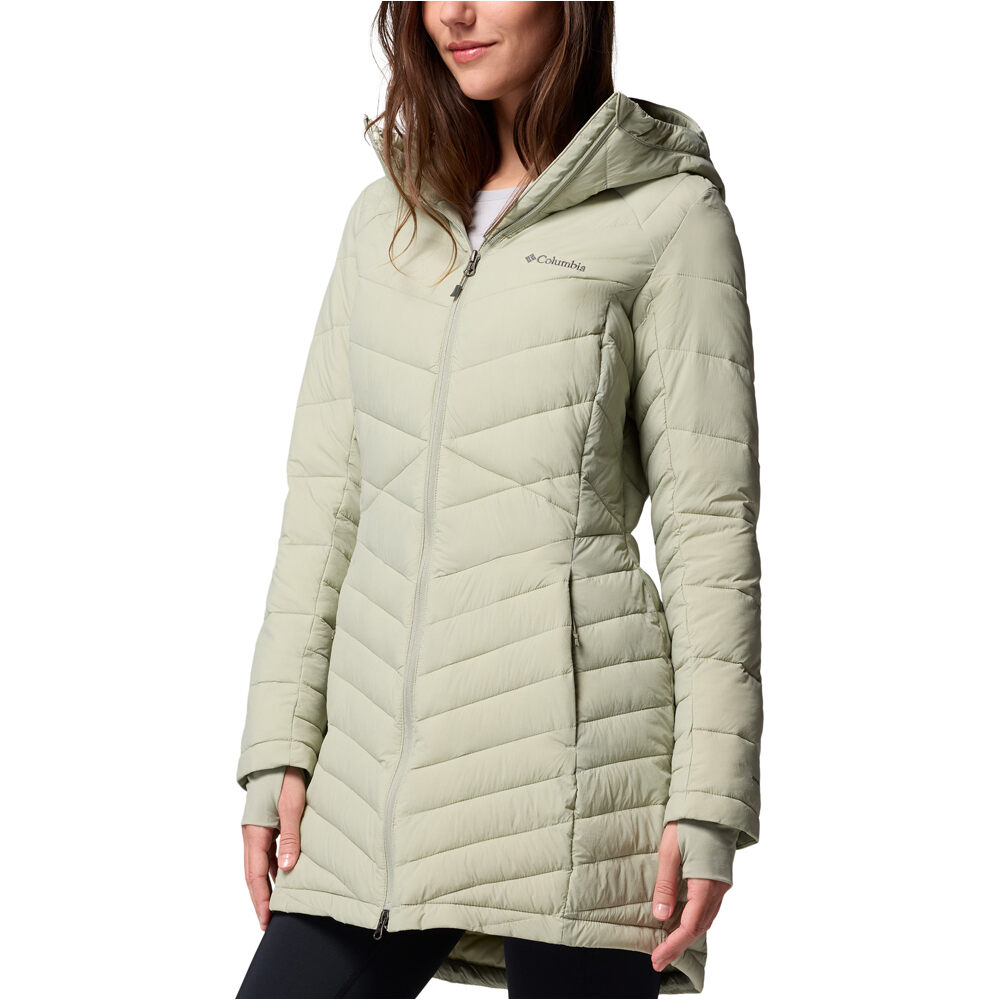 Columbia chaqueta outdoor mujer JOY PEAK II MID BLANCO vista detalle