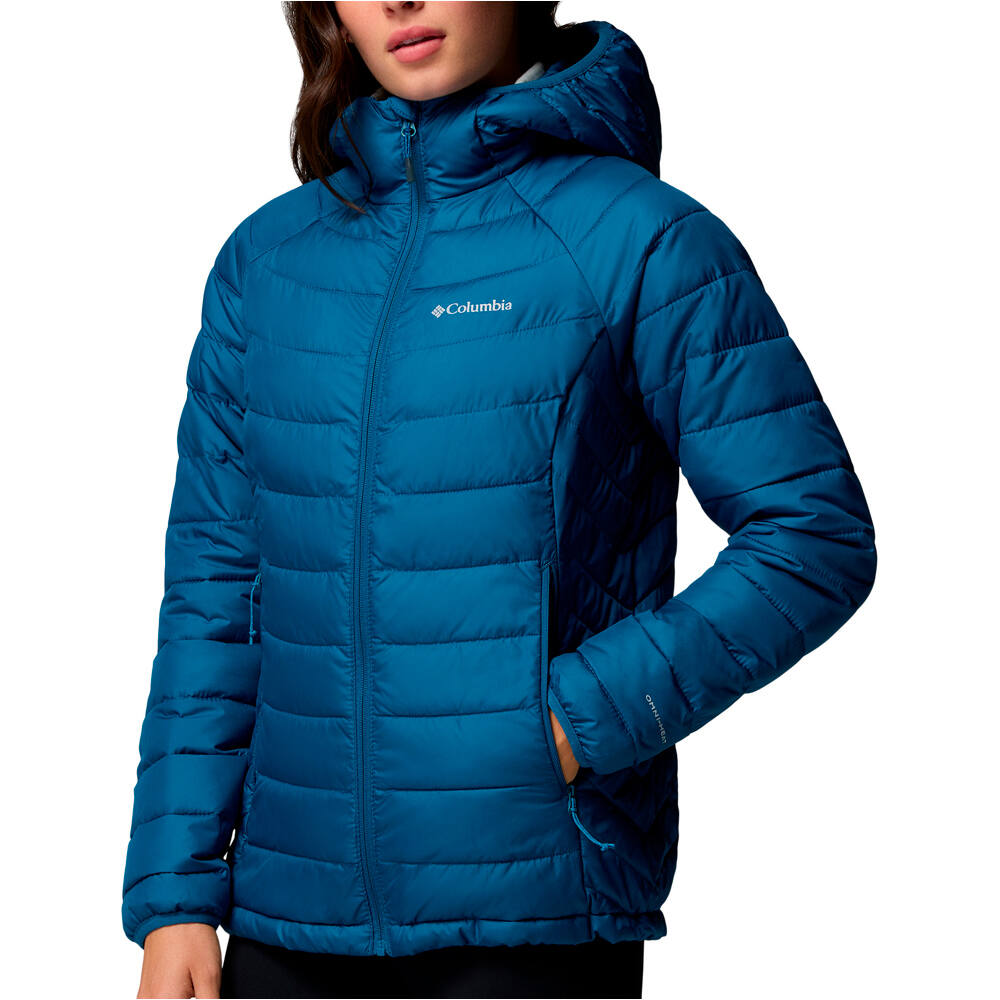 Columbia chaqueta outdoor mujer POWDER LITE II AZUL vista detalle