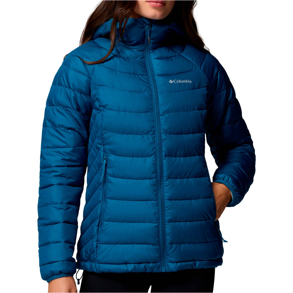 Columbia chaqueta outdoor mujer POWDER LITE II AZUL vista frontal