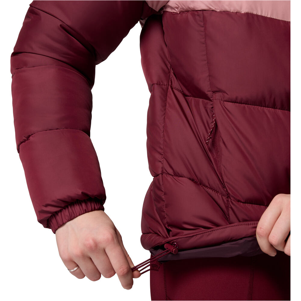 Columbia chaqueta outdoor mujer PUFFECT II COLORBLOCK ROSA vista detalle