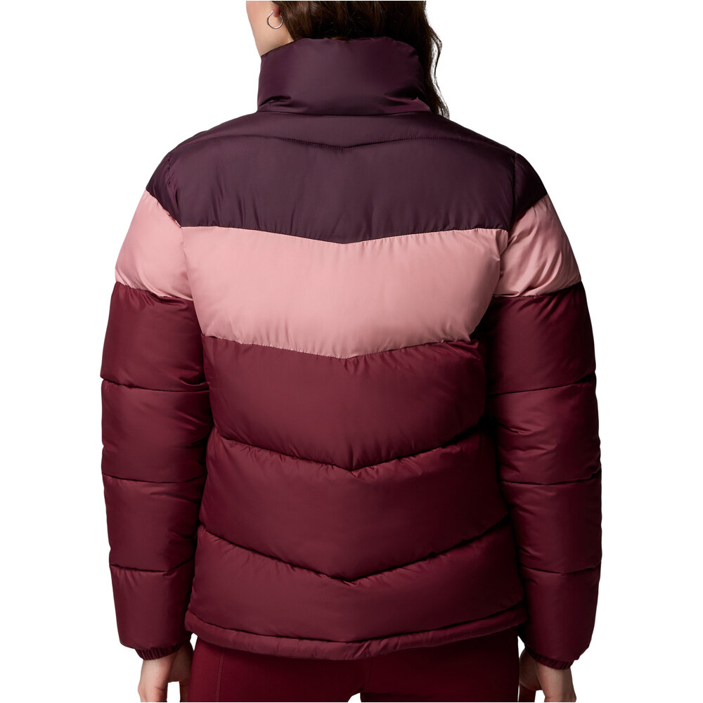 Columbia chaqueta outdoor mujer PUFFECT II COLORBLOCK ROSA vista trasera