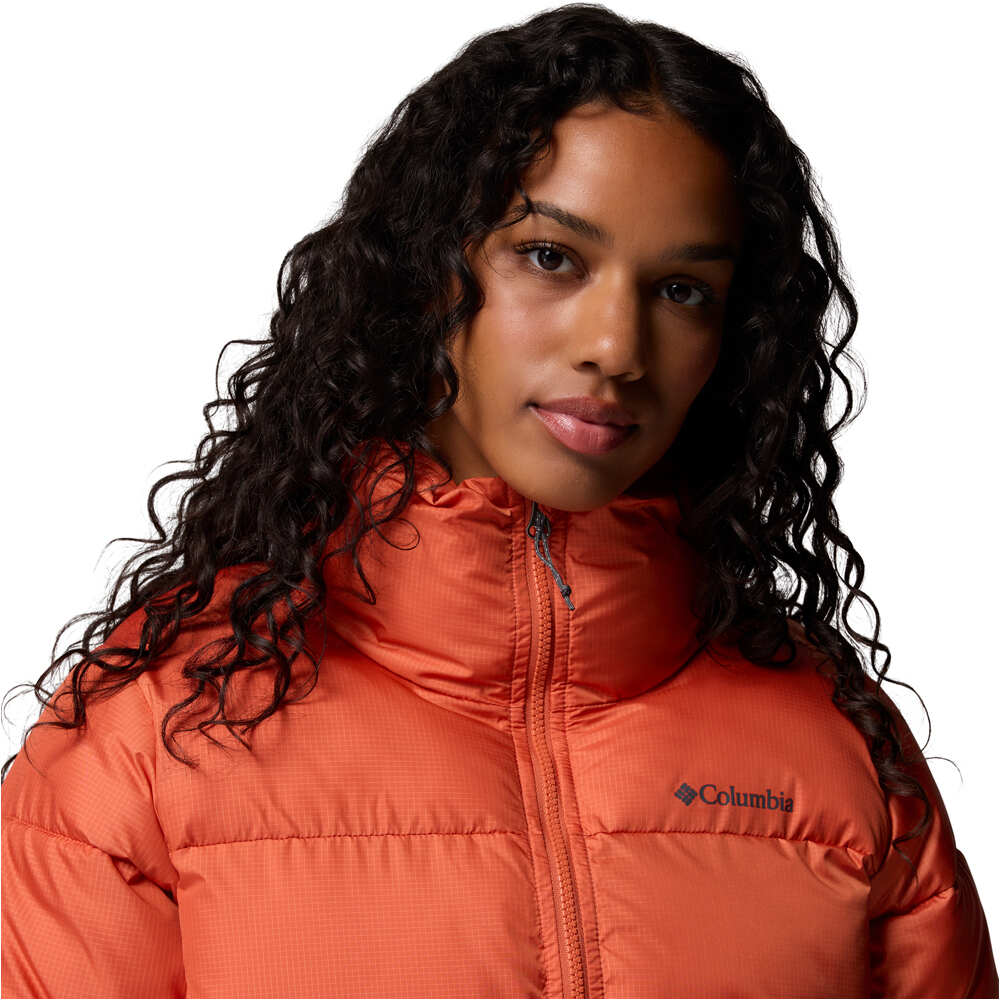 Columbia chaqueta outdoor mujer PUFFECT II NARANJA vista detalle