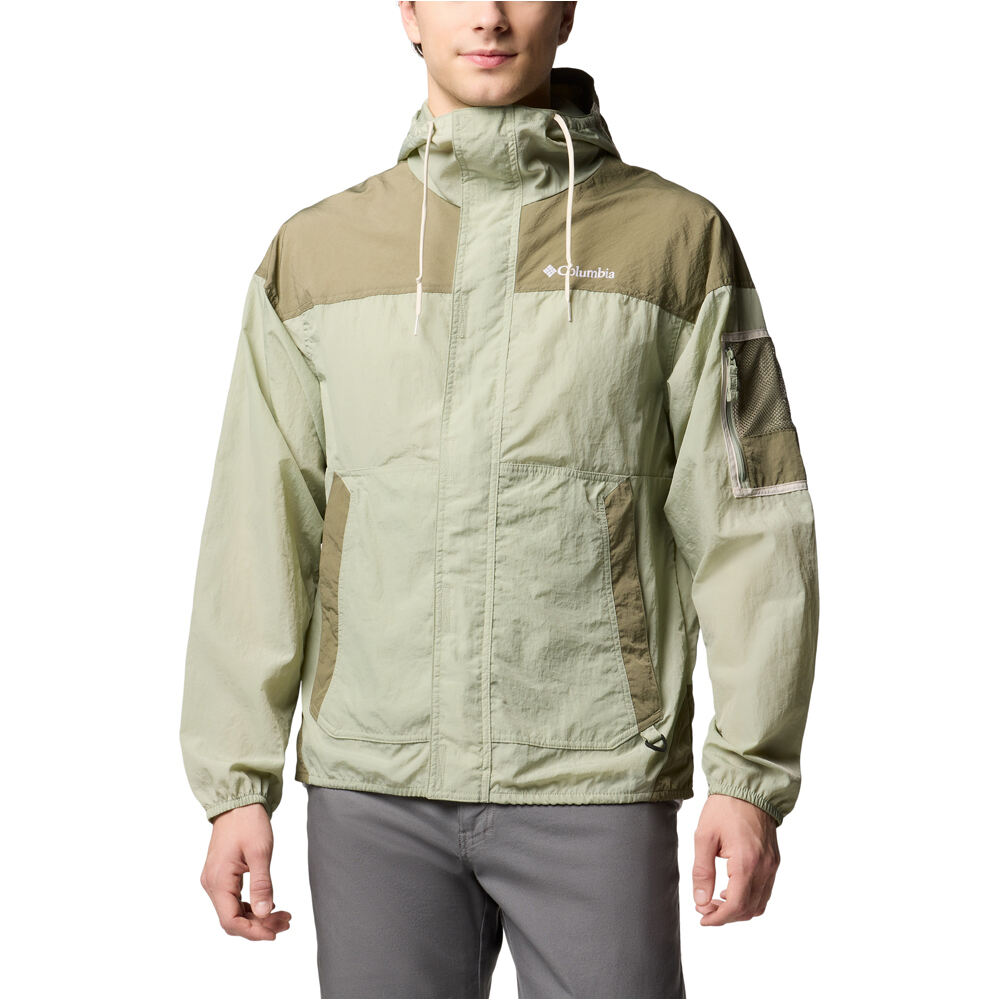 Columbia chaqueta softshell hombre CHALLENGER II WINDBREAKER VERDE vista frontal