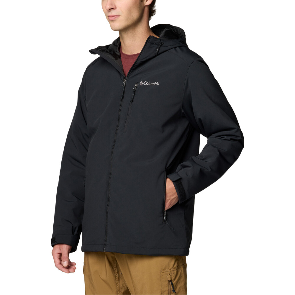 Columbia chaqueta softshell hombre GATE RACER II NEGRO vista detalle