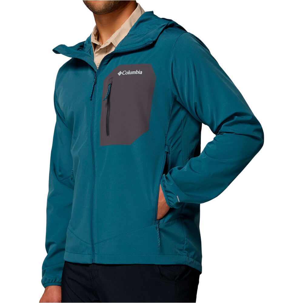 Columbia chaqueta softshell hombre TALL HEIGHTS III AZUL vista detalle