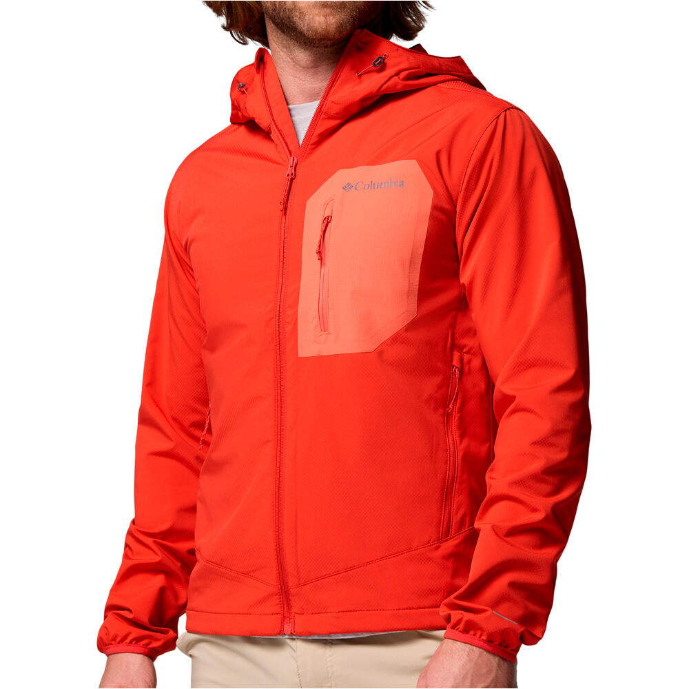 Columbia chaqueta softshell hombre TALL HEIGHTS III ROJO vista detalle