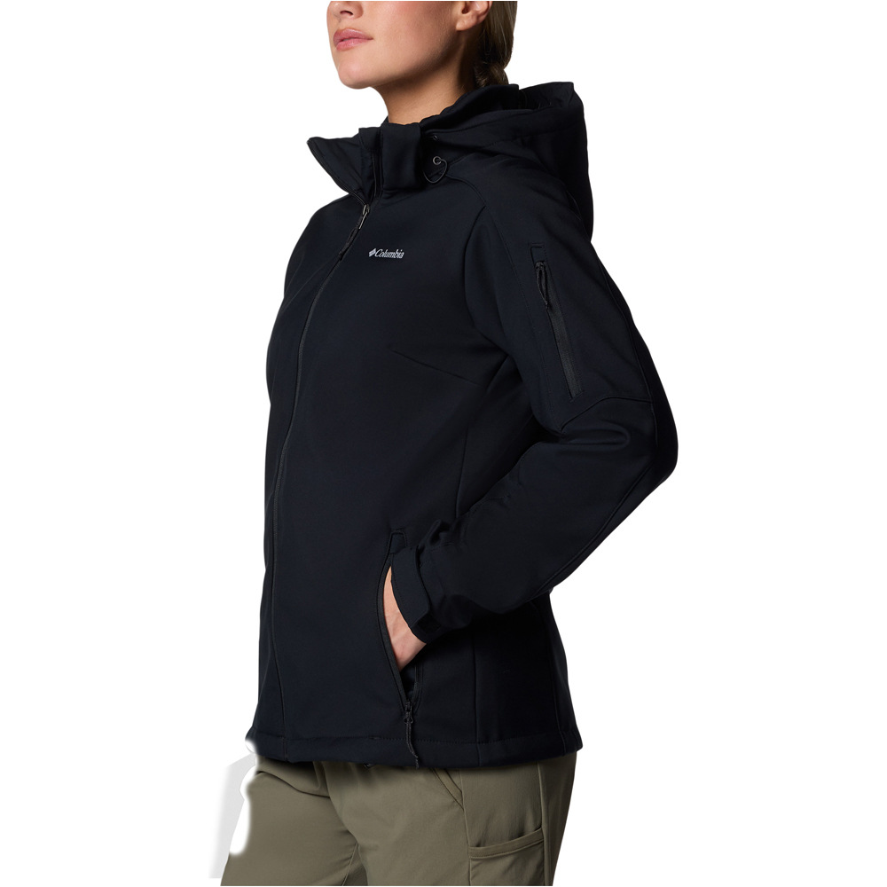 Columbia chaqueta softshell mujer CASCADE RIDGE III NEGRO vista detalle