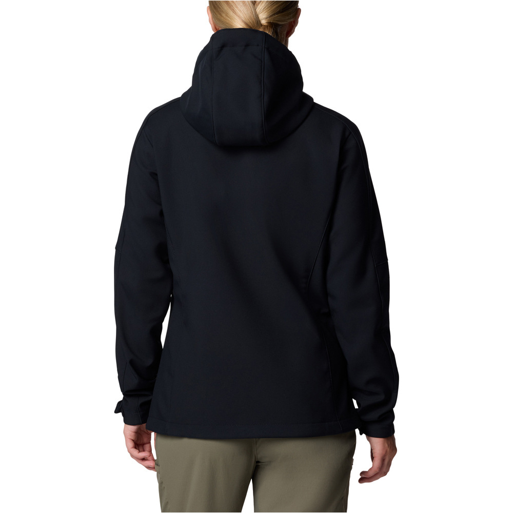 Columbia chaqueta softshell mujer CASCADE RIDGE III NEGRO vista trasera
