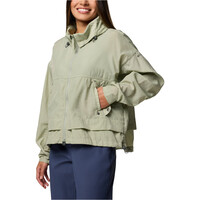 Columbia chaqueta softshell mujer PARACUTIE II WINDBREAKER VERDE vista detalle