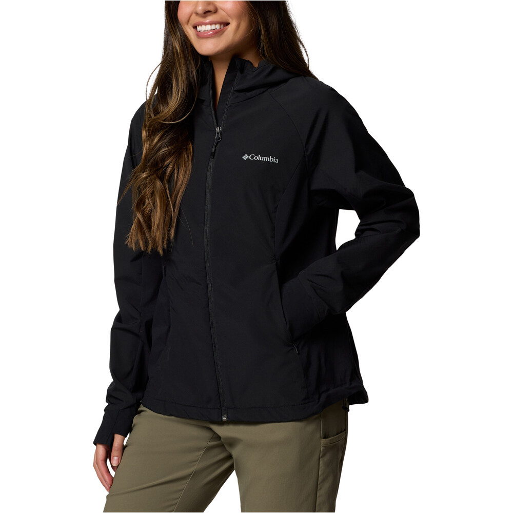 Columbia chaqueta softshell mujer SWEET AS III NEGRO vista detalle