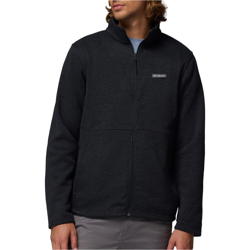 Columbia forro polar hombre ALTO PASS NEGRO vista frontal