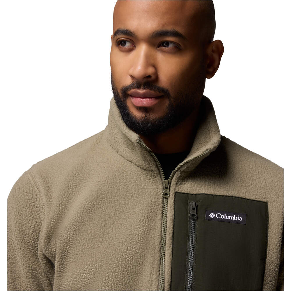 Columbia forro polar hombre JASPER RIDGE PEBBLED VERDE vista detalle