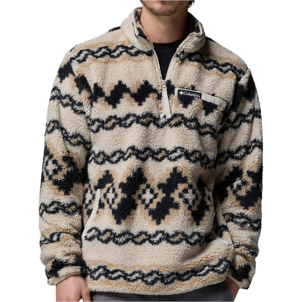 Columbia forro polar hombre RUGGED RIDGE HIGH PILE MARRON vista frontal