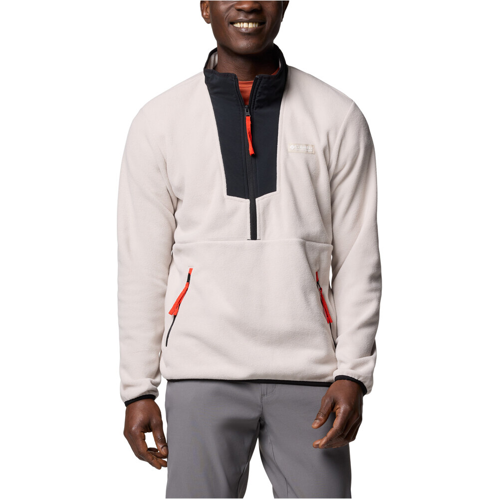 Columbia forro polar hombre SEQUOIA GROVE MARRON vista frontal