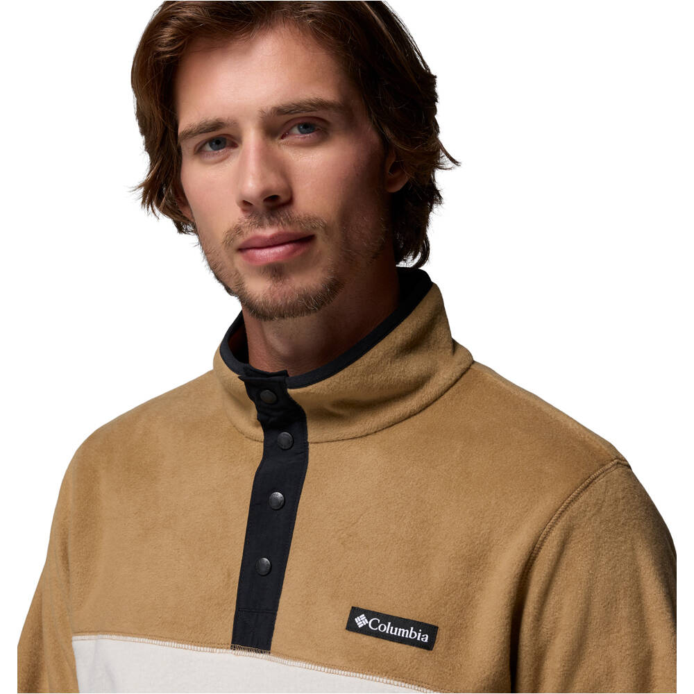 Columbia forro polar hombre STEENS MOUNTAIN HALF II MARRON vista detalle