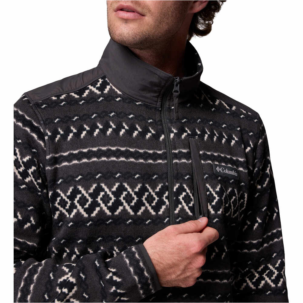 Columbia forro polar hombre SWEATER WEATHER PRINTED  II NEGRO vista detalle