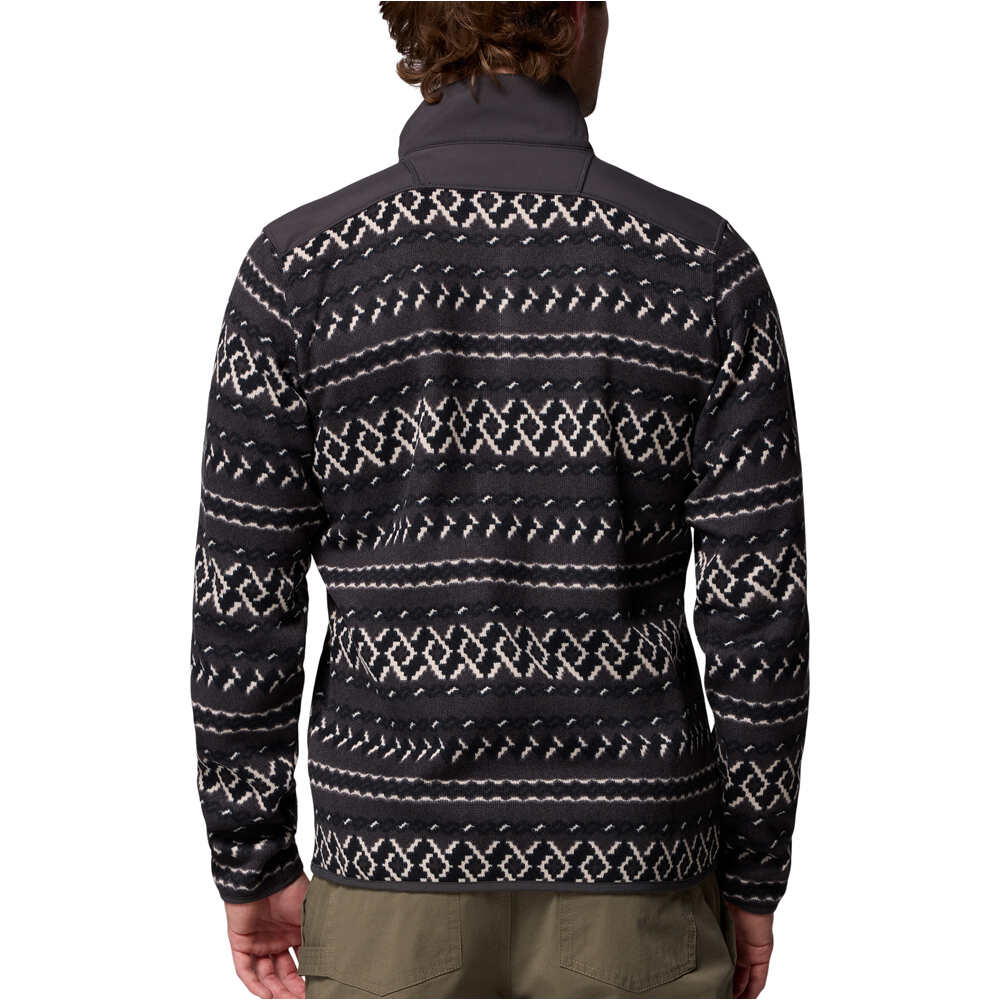 Columbia forro polar hombre SWEATER WEATHER PRINTED  II NEGRO vista trasera
