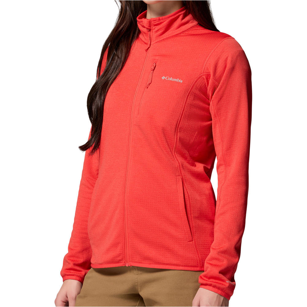 Columbia forro polar mujer ESSENTIAL HIKE GRID ROSA vista detalle