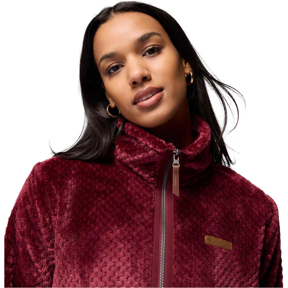 Columbia forro polar mujer FIRE SIDE II SHERPA FZ ROSA vista detalle
